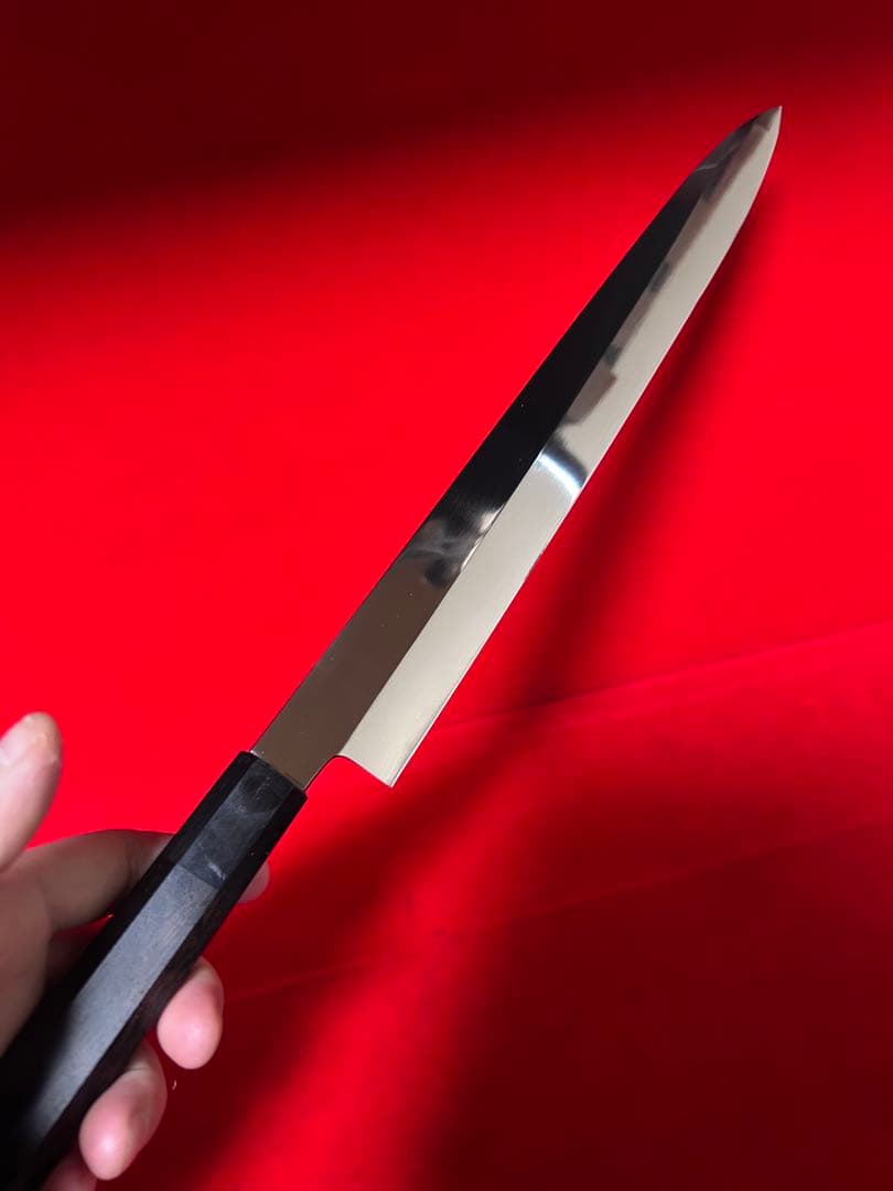 包丁　柳刃　尺　鏡面仕上げ　切味抜群　箱付　未使用品