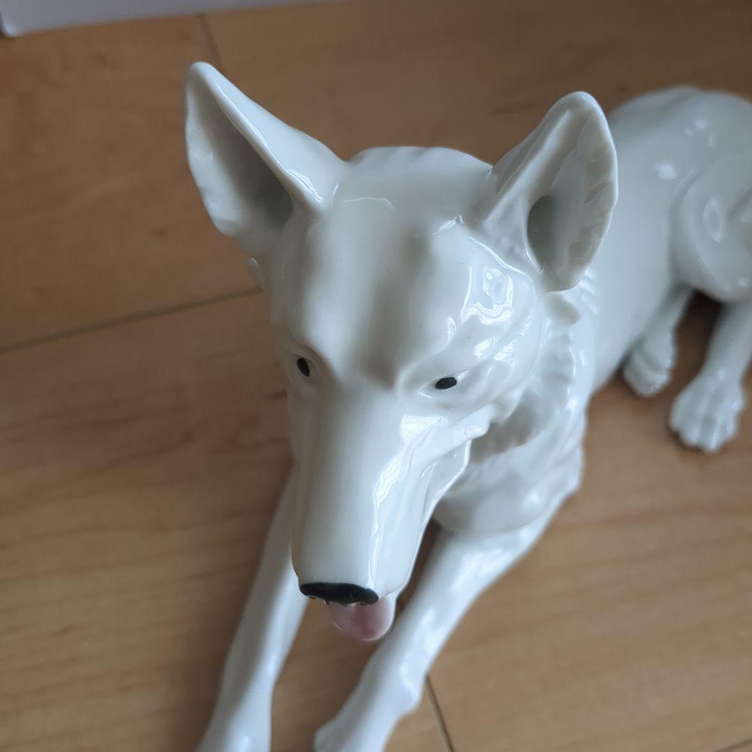 深川製磁　犬置物　レトロ
