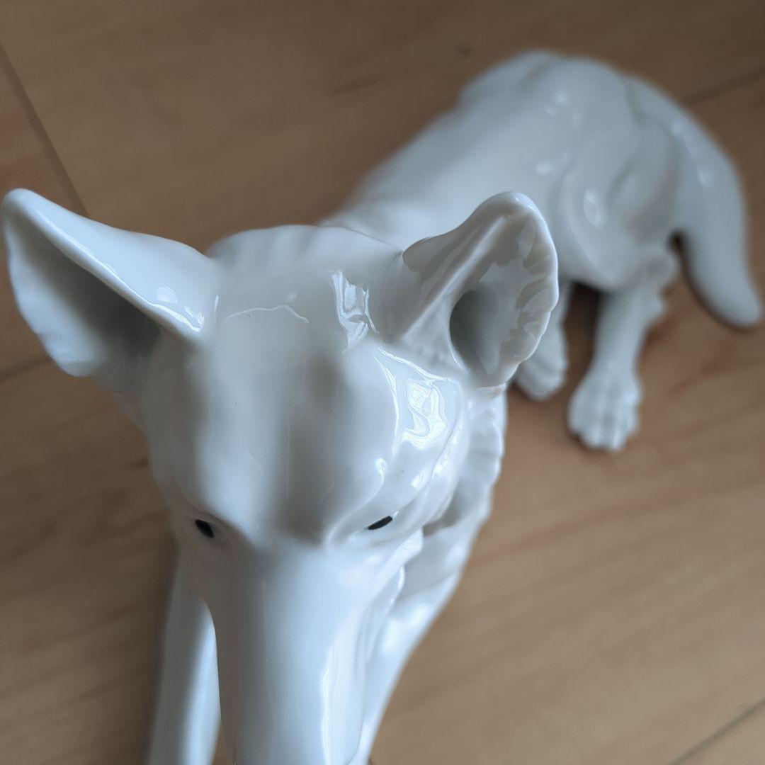 深川製磁　犬置物　レトロ