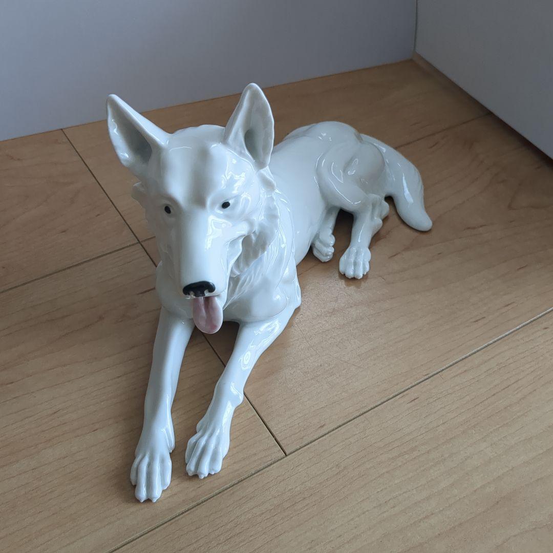 深川製磁　犬置物　レトロ