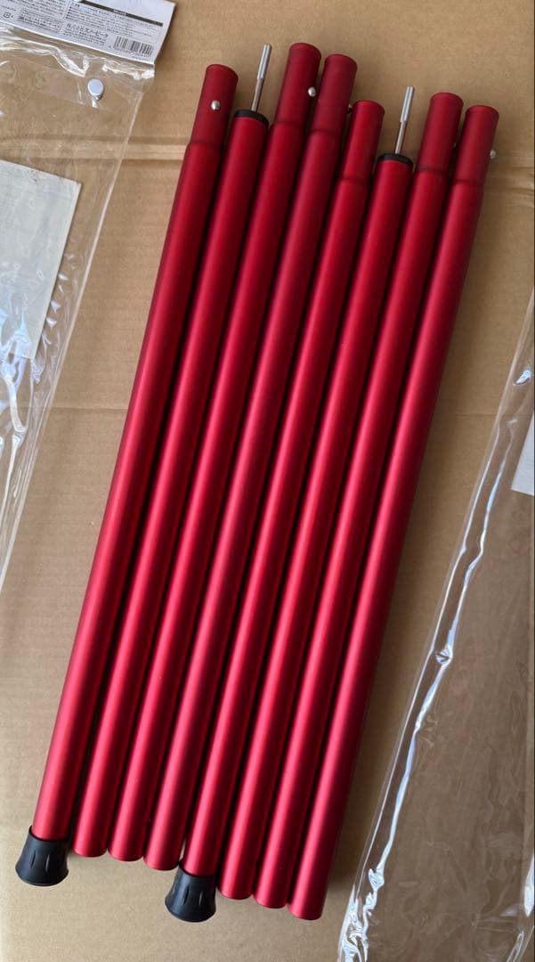 abc　スノーピーク ウイングポール レッド 240 2本 USED美品