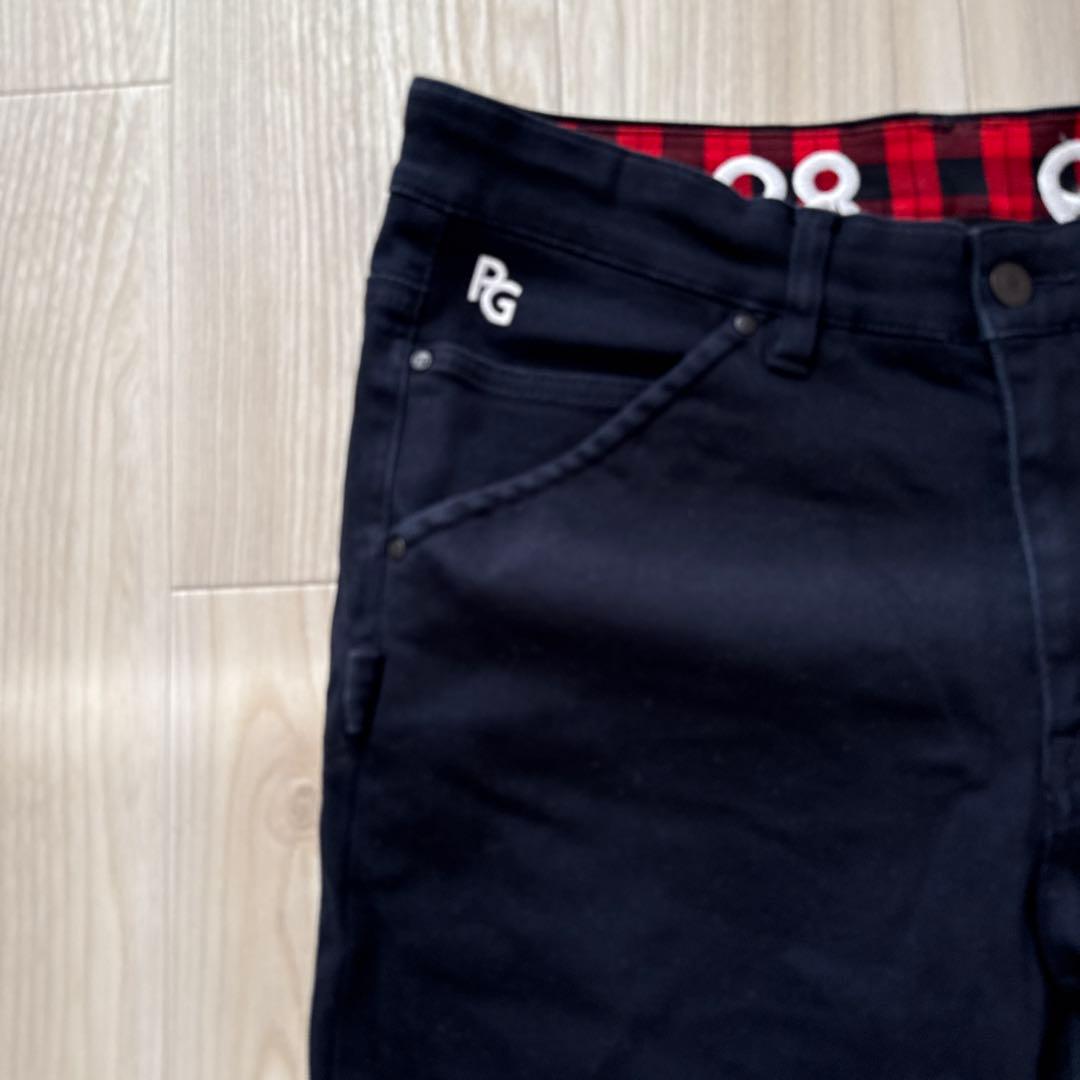 秋冬　美品　パーリーゲイツ　パンツ　紺　ネイビー　5 L〜XL相当　ストレッチ