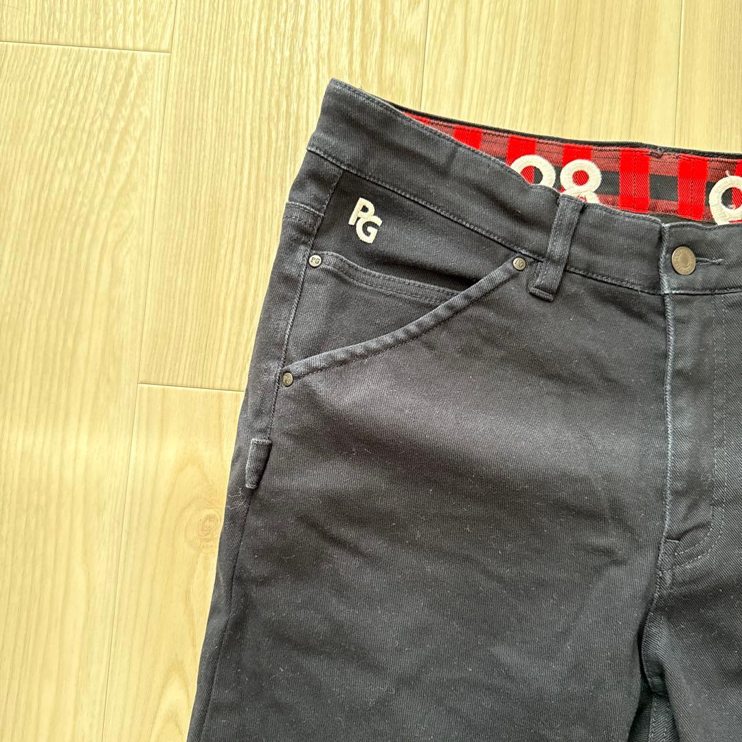 秋冬　美品　パーリーゲイツ　パンツ　紺　ネイビー　5 L〜XL相当　ストレッチ