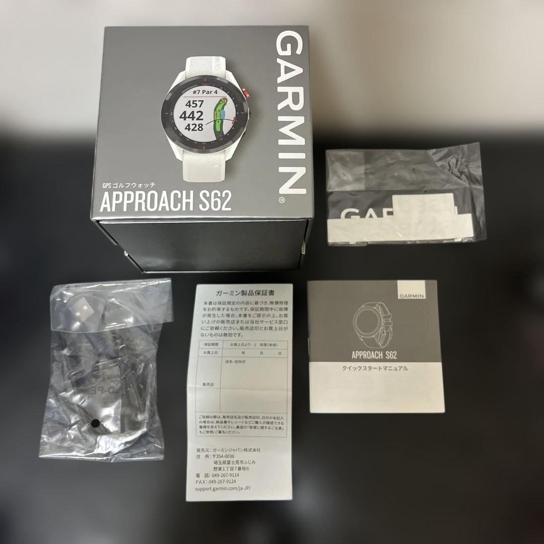 Garmin APPROACH S62 ホワイト ゴルフウォッチ　美品