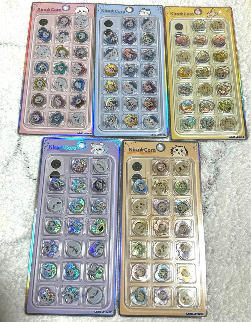 ちいかわ　キラコロおはじきシール　 5点セット　全種類