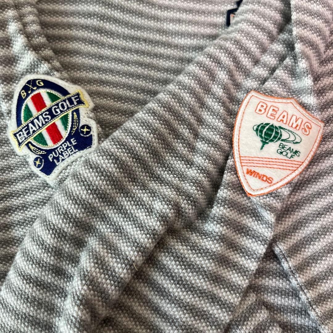 BEAMS GOLF ビームスゴルフ パープルレーベル ボーダー ニット ポロM