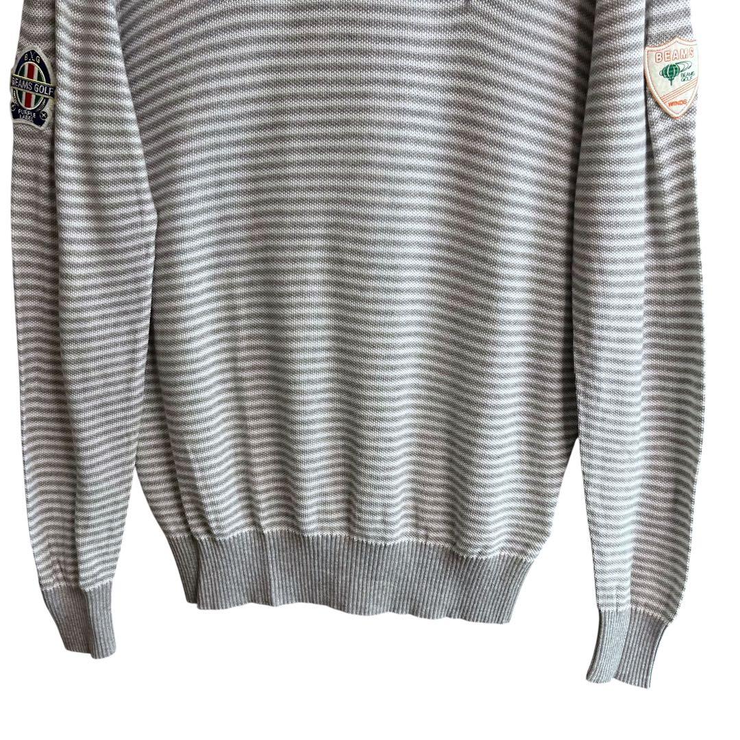 BEAMS GOLF ビームスゴルフ パープルレーベル ボーダー ニット ポロM