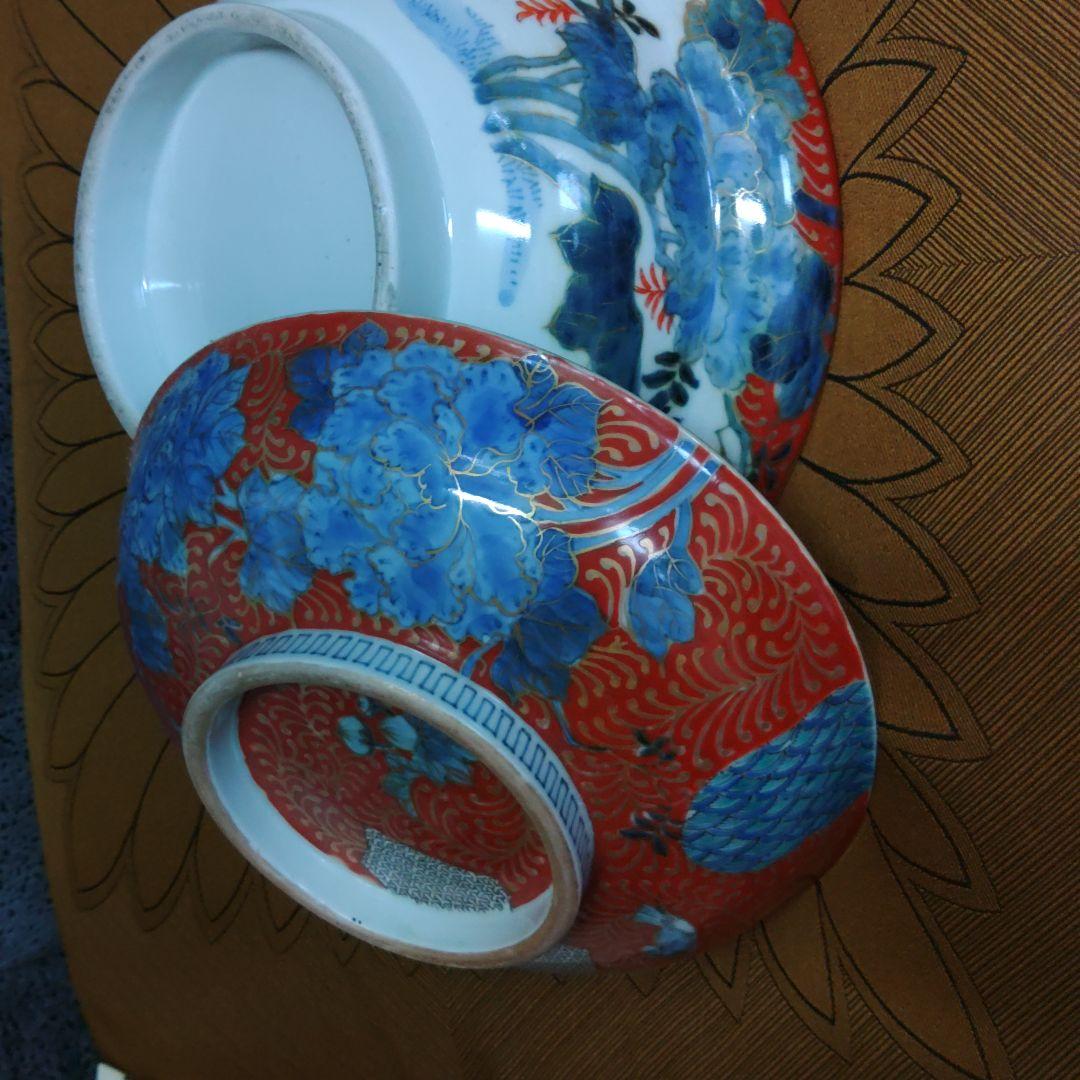 九谷焼金彩染め付 深鉢