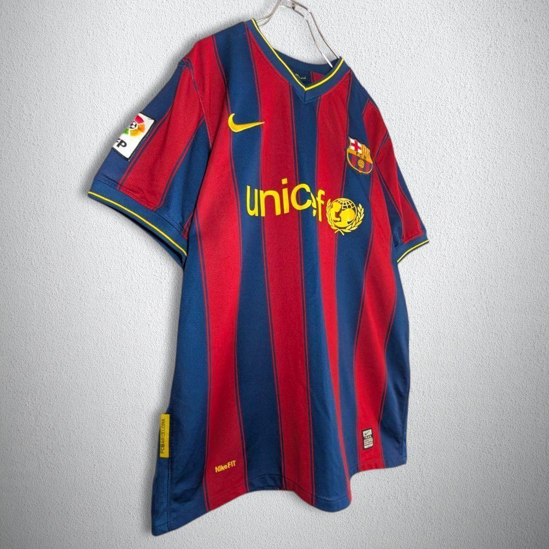 古着 サッカー ゲームシャツ バルセロナ イニエスタ ナイキ Lサイズ相当