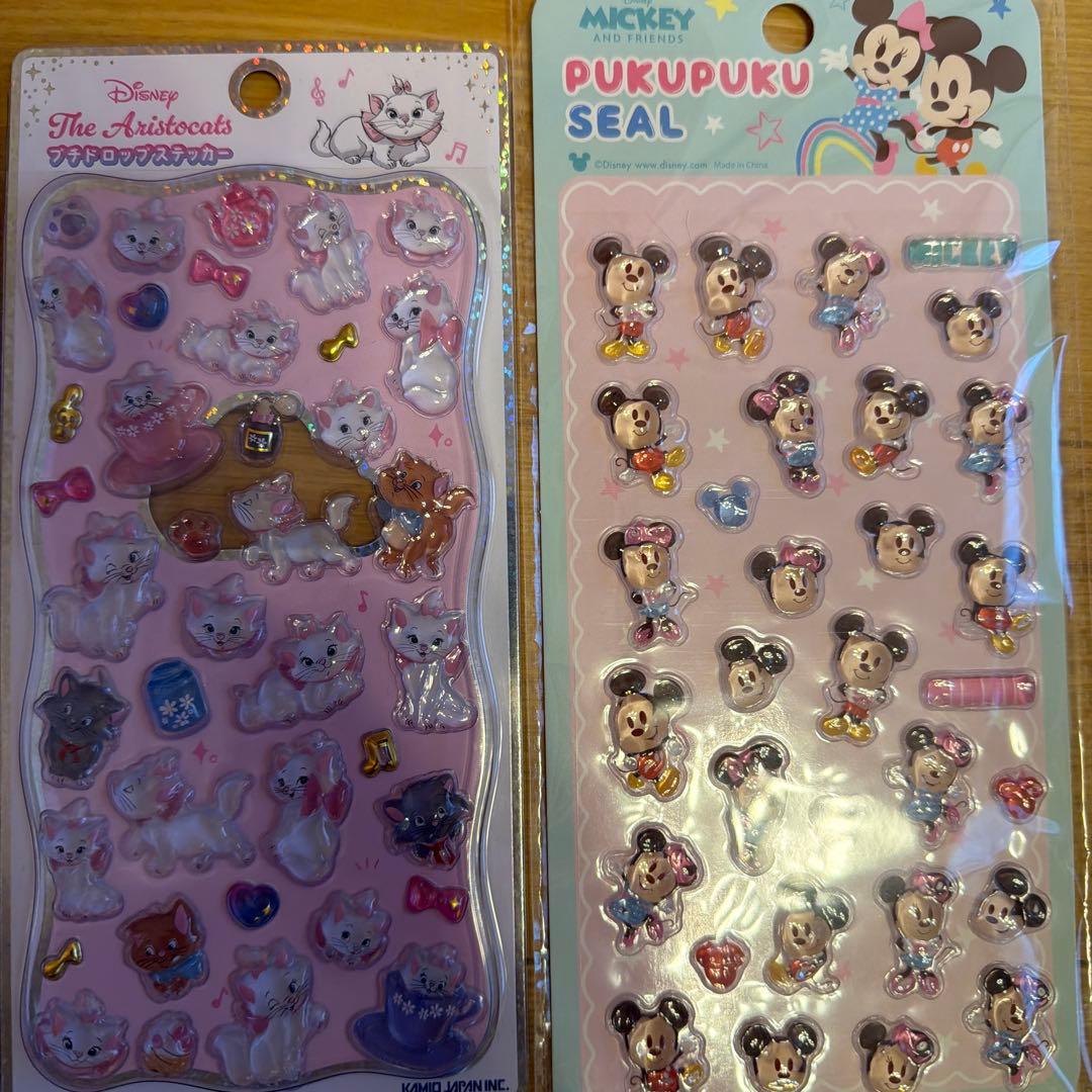 y*様 新品☆ディズニーキャラクタープチドロップステッカー7枚セット