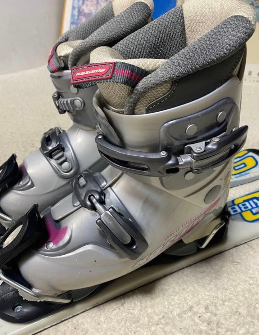 FUNスキーセットKAZAMA 90cm ブーツ24cmショートスキーセット中古