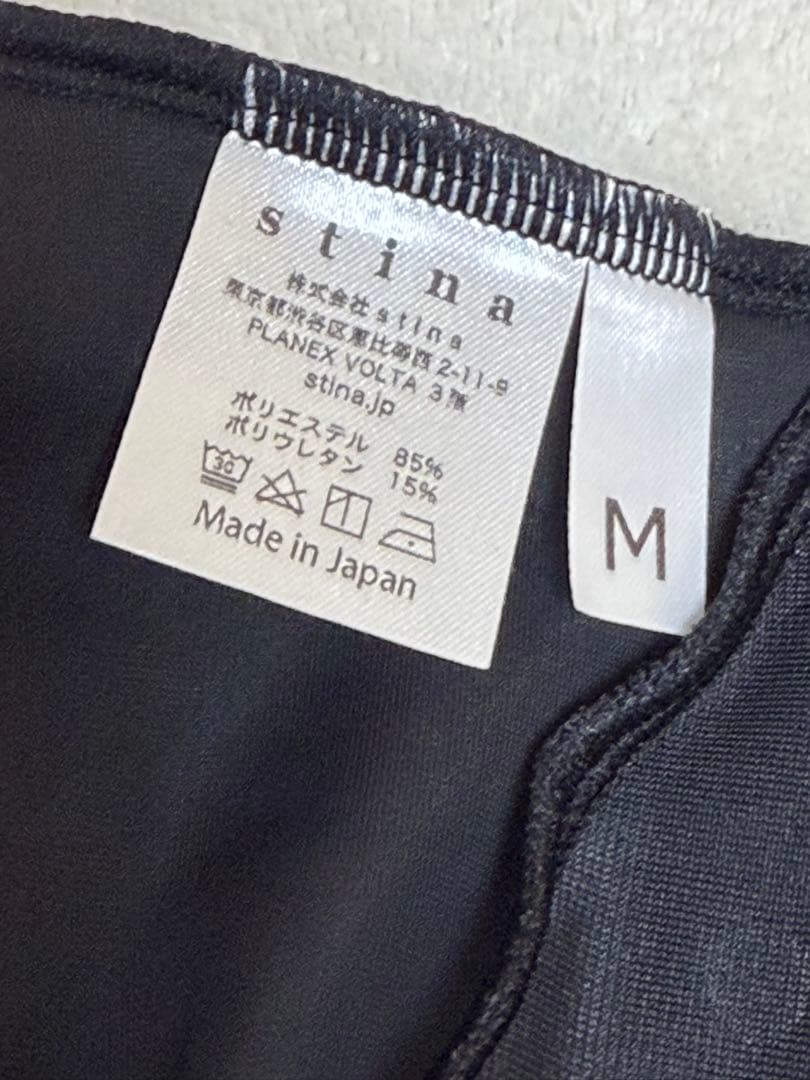即購入OK! stina スティナ レオタードMリチューン　ベロアドットブラック