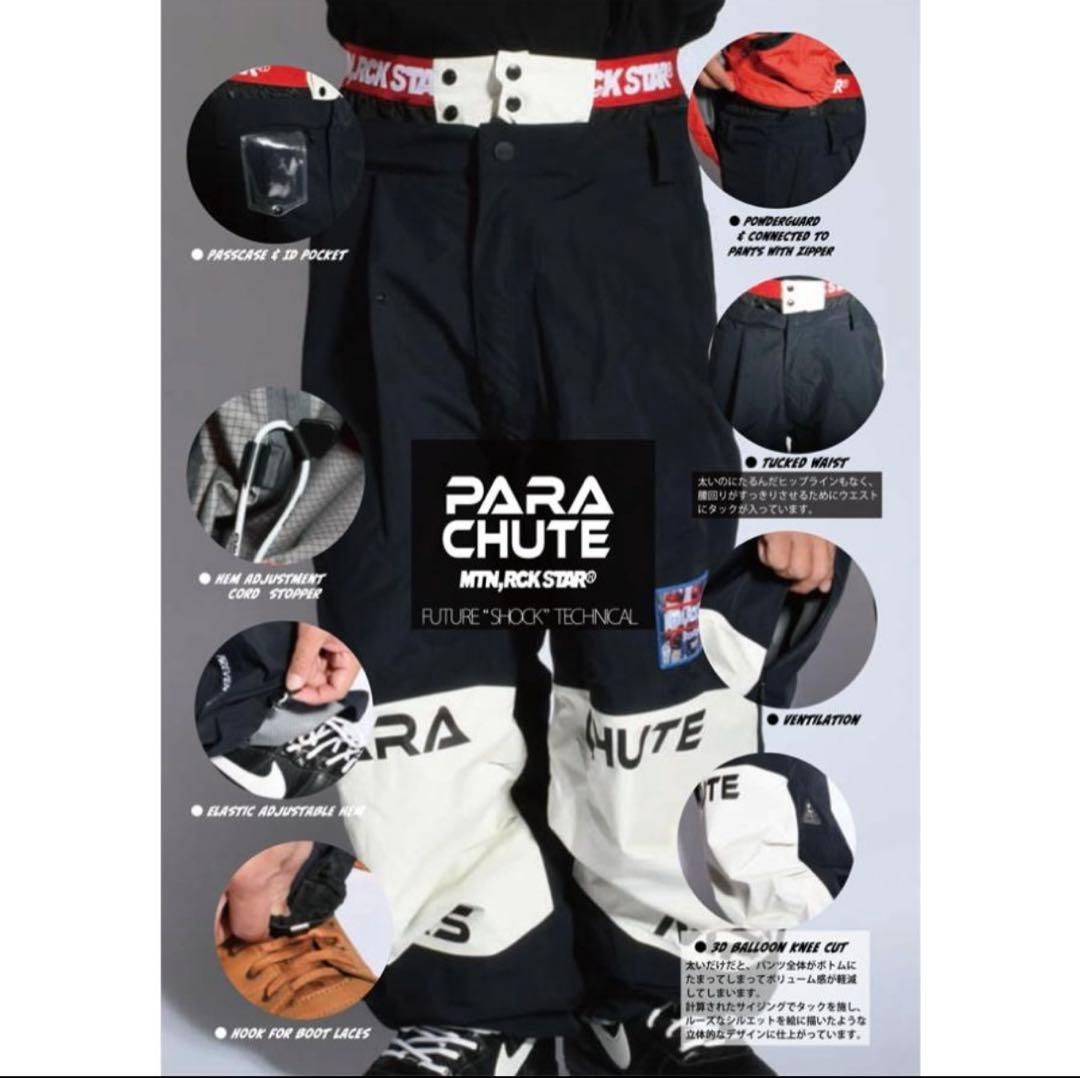 【マウンテンロックスター】PARACHUTE PANTS 3スノーボード ウェア