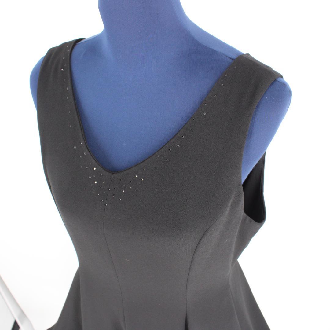 【美品 日本製社交ダンス衣装】ワンピース ドレス 黒 かわいい シンプル 気品