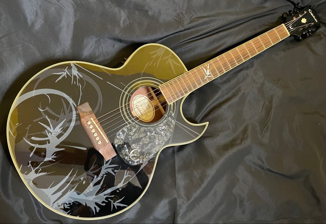 激レアepiphone pr5e mv エレアコ　エピフォン　レアハードケース付