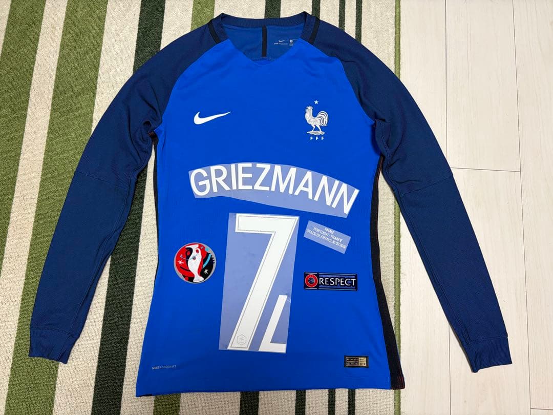 選手支給品 Euro 2016 フランス代表ホーム長袖 グリーズマンユニフォーム