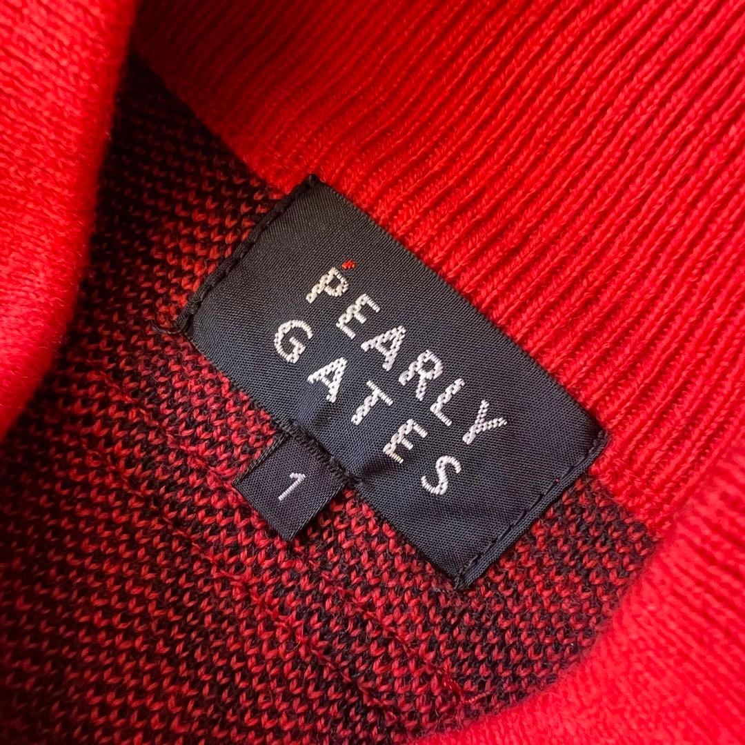 Pearlygates パーリーゲイツ　ニット　ワンピース　長袖　赤　M ゴルフ