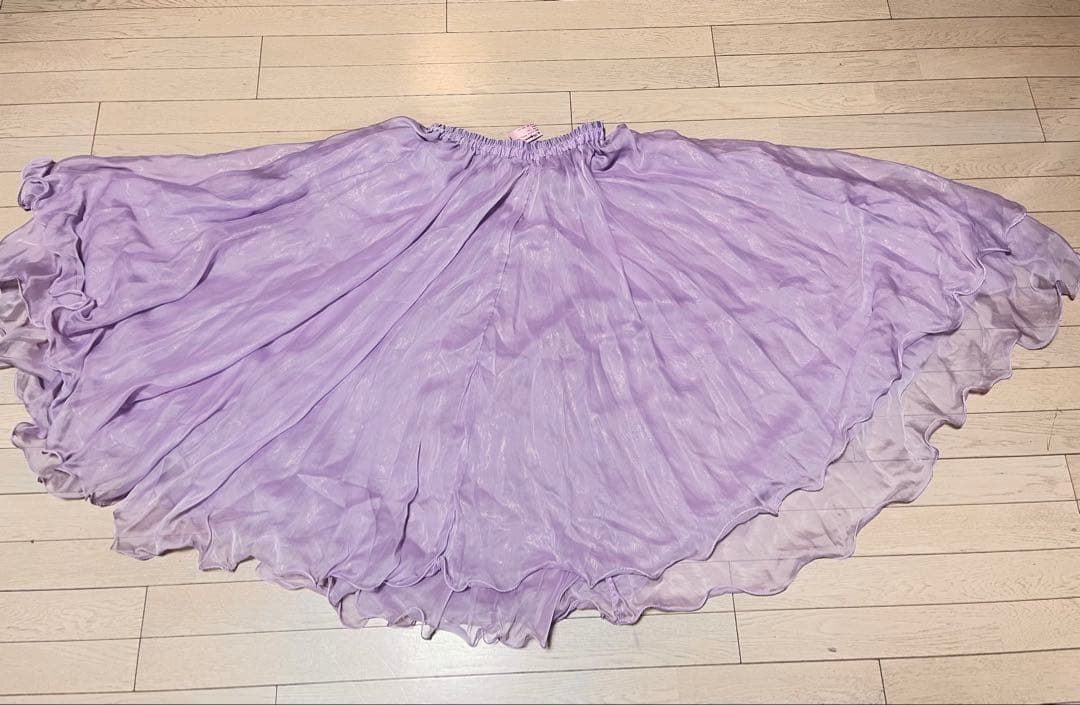 ベリーダンス用　新品未使用　タグ付き　舞台用　衣装　練習服　薄紫色 スカート