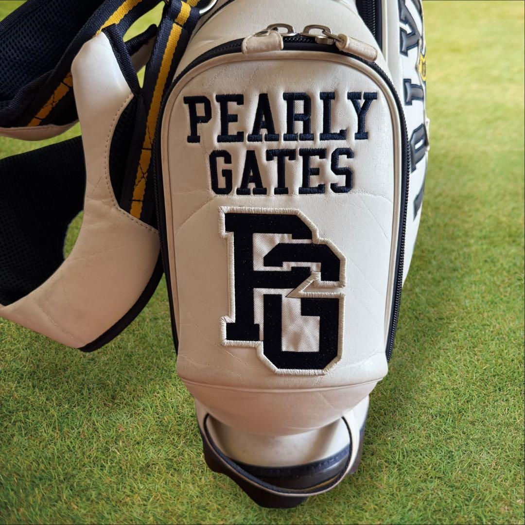 パーリーゲイツ　キャディバッグ　スタンド式　紺　ネイビー　白　ショルダー式