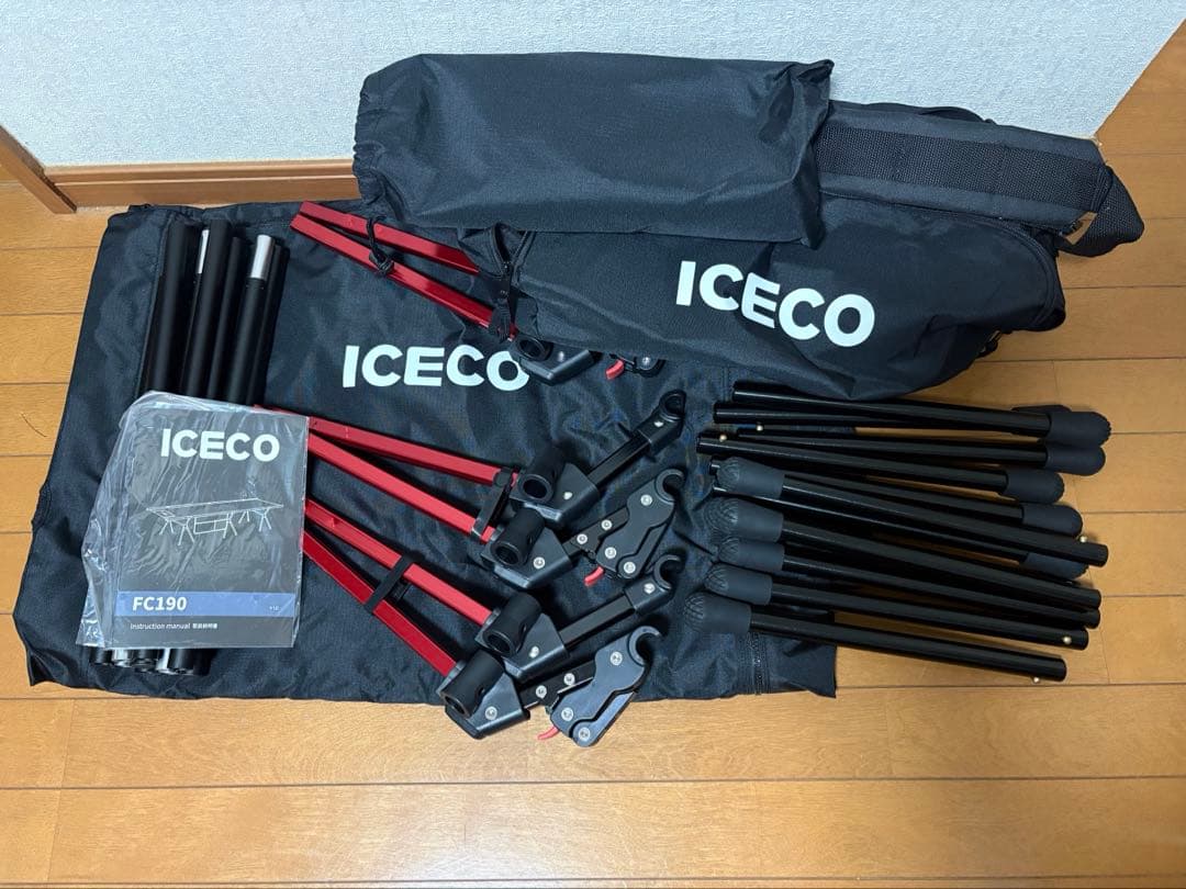 ICECO 折りたたみコット ブラック　2WAYタイプ