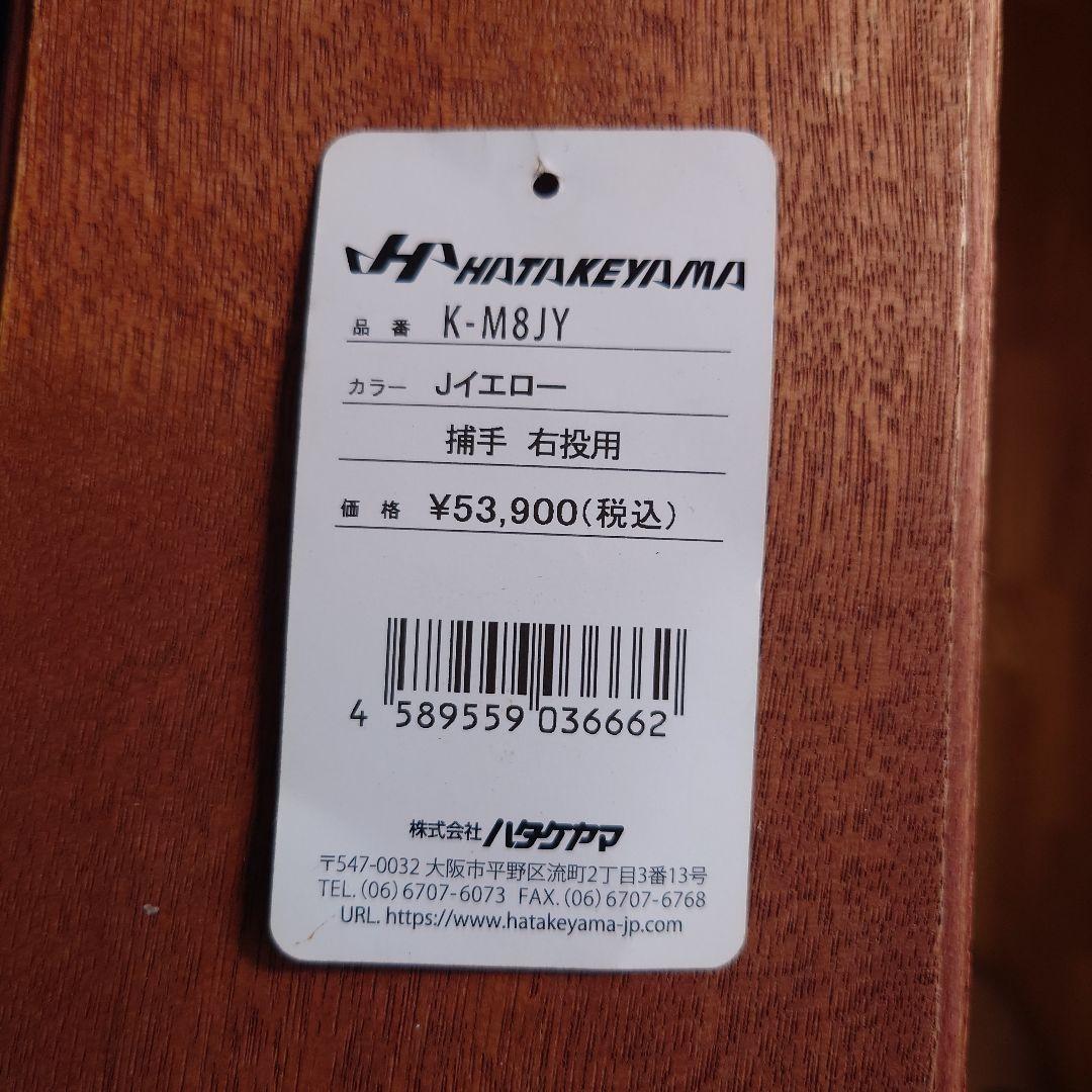 HATAKEYAMA K-M8JY 硬式グローブ 右投用 Jイエロー捕手用