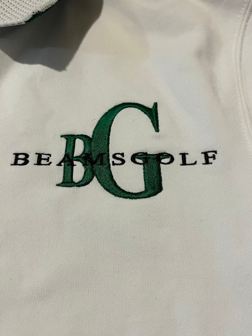 新品タグ付きBEAMS GOLF 襟裏 ジャカード プルオーバー シャツ M