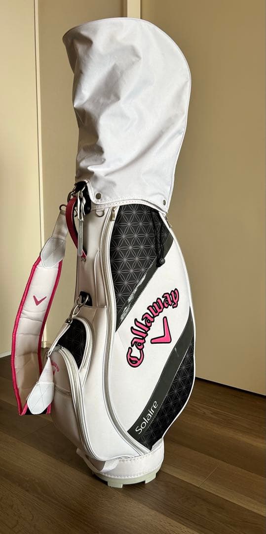 CALLAWAY Solaire レディースゴルフキャディバッグ 軽量白黒ピンク