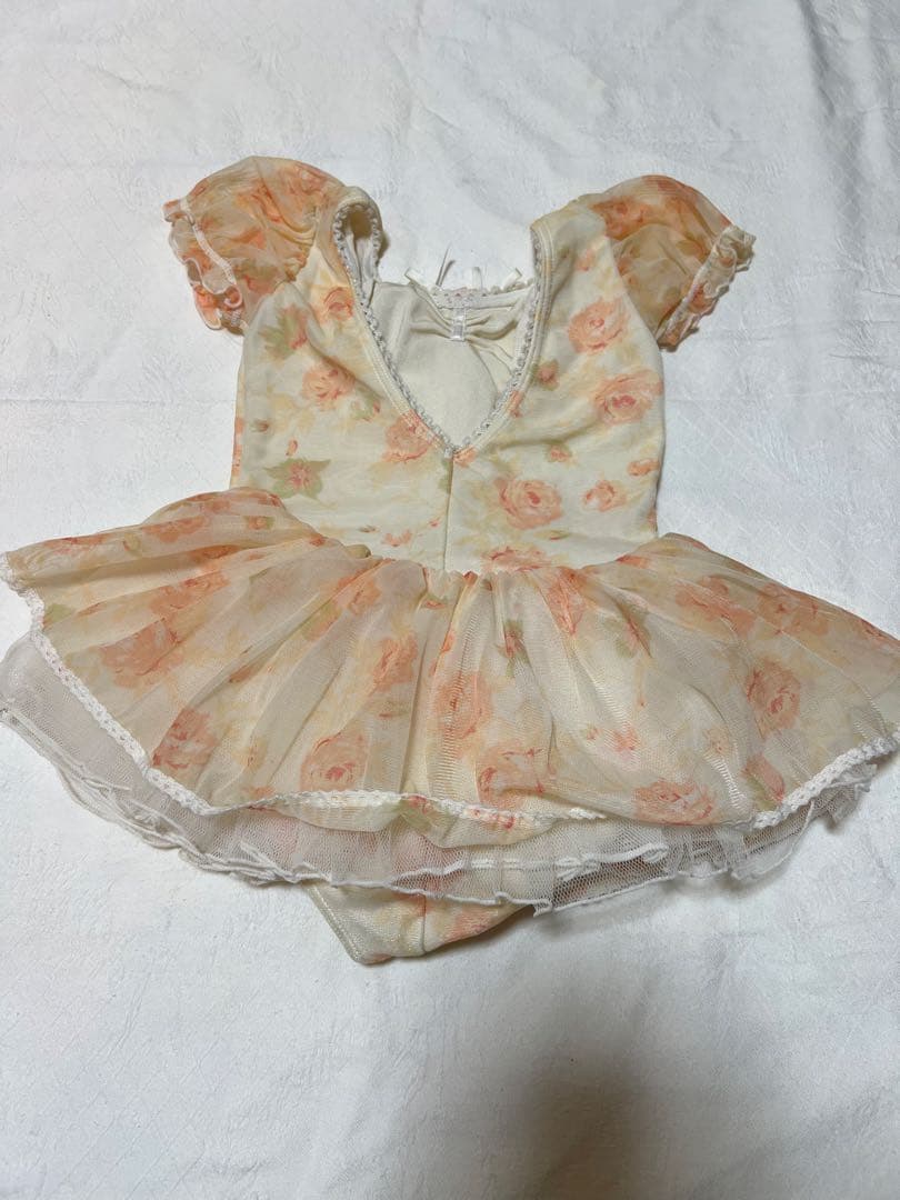 Chacott kidsスカート付き花柄バレエレオタード