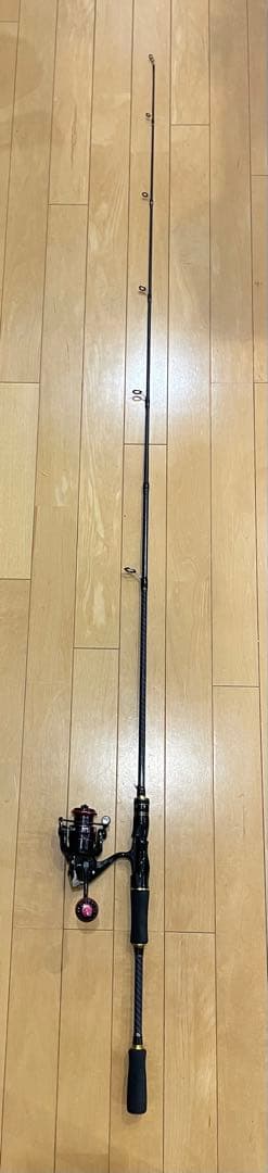 ルアー釣りデビュー2ピーススピニングロッド（180cm)3000番リールライン付