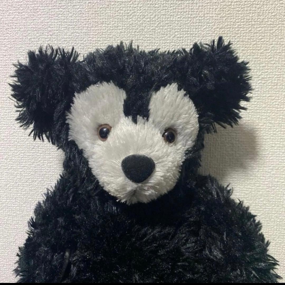 WDW ディズニーベア ブラック ビーズ　Sサイズ ダッフィー　ぬいぐるみ