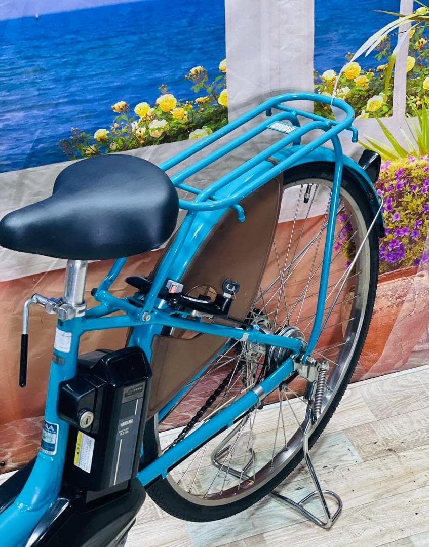 半年保証 エスニックターコイズ⭐️ 超特価電動自転車 ブリヂストンシテY1649