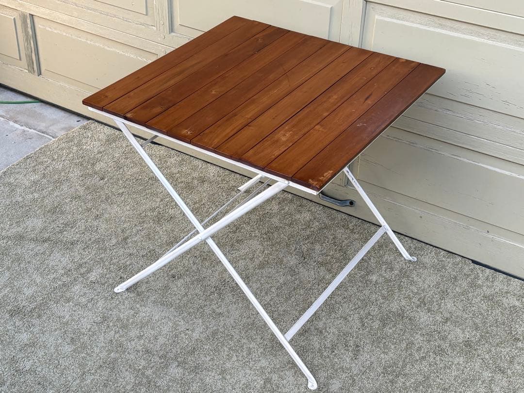 ACTUS系 折りたたみ カフェテーブル 木製アイアン フォールディングテーブル