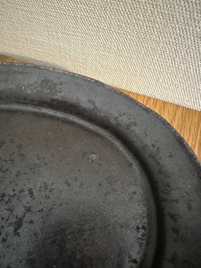 遠藤素子 オーバル皿 鉄釉 2枚セット