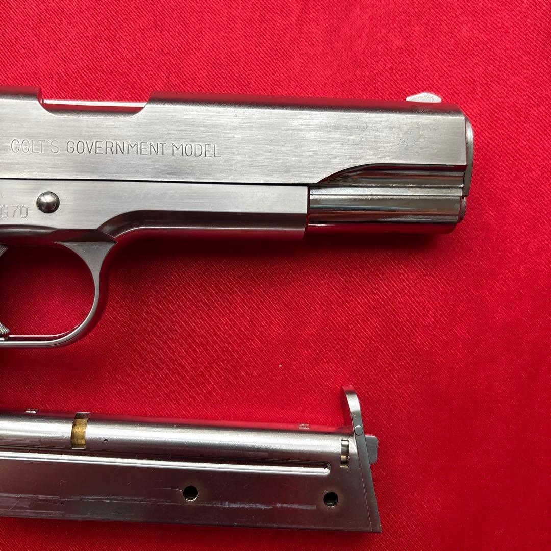 コクサイ　コルトガバメント　カスタム　エアコッキングガン　シルバー