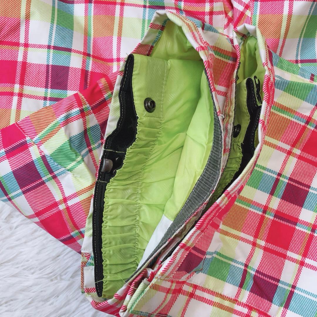 arg アシックス⭕️スノーボードパンツ　スキー　ズボン　ウェア　チェック柄　M