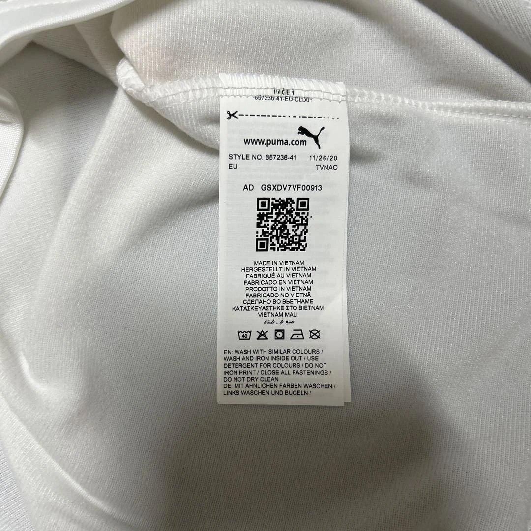 【新品】PUMA ハーフジップジャケット Lサイズ　白　ジャージ　裏起毛　親指穴