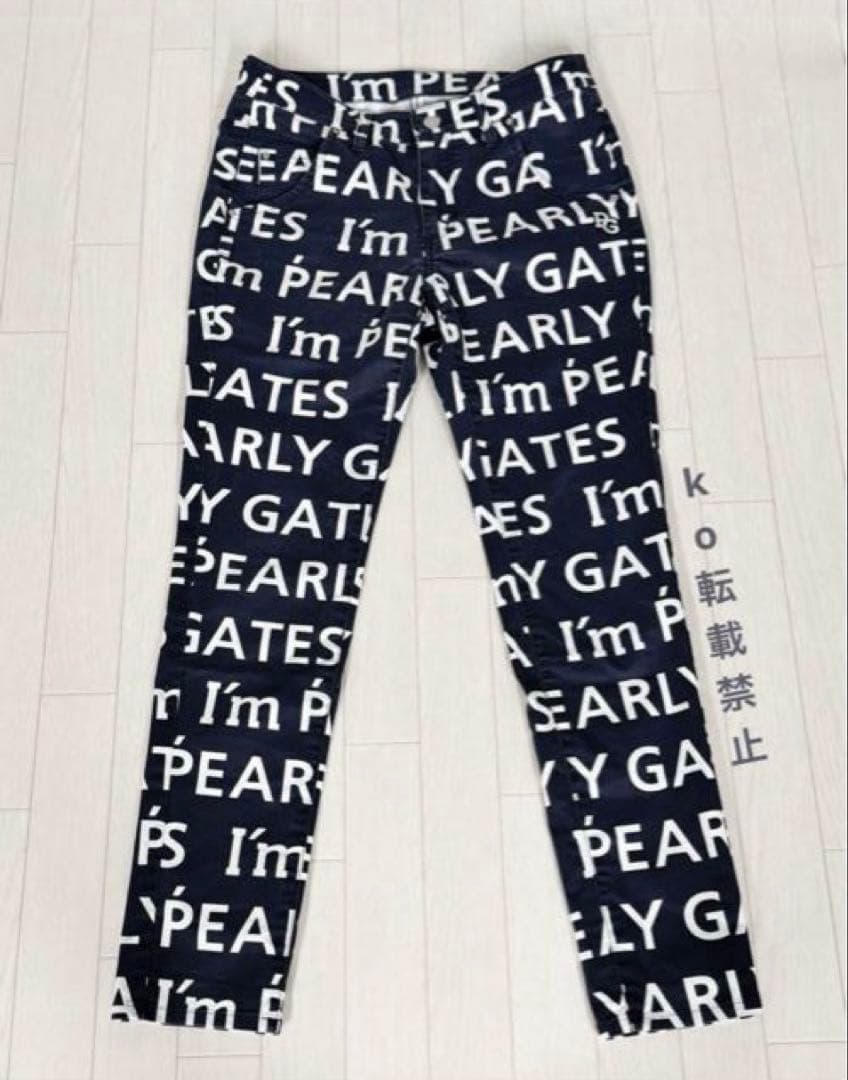 PEARLY GATES パーリーゲイツ 総柄 ロゴ ゴルフ パンツ サイズ1