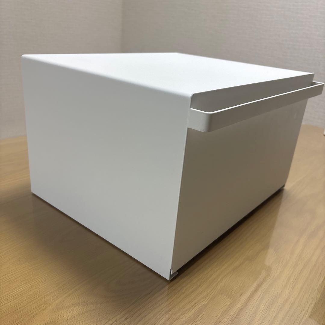 山崎実業　tower ブレッドケース　ホワイト　美品