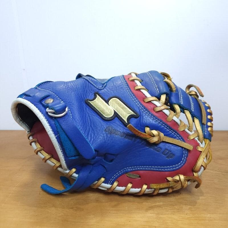 SSK 限定カラー ブルー×レッド×ホワイト キャッチャーミット 軟式グローブ