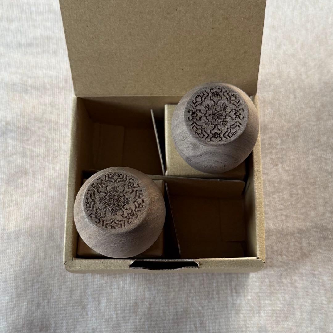 新品 OLD MOUNTAIN GUINOMI ウォールナット 木製 ぐい呑み