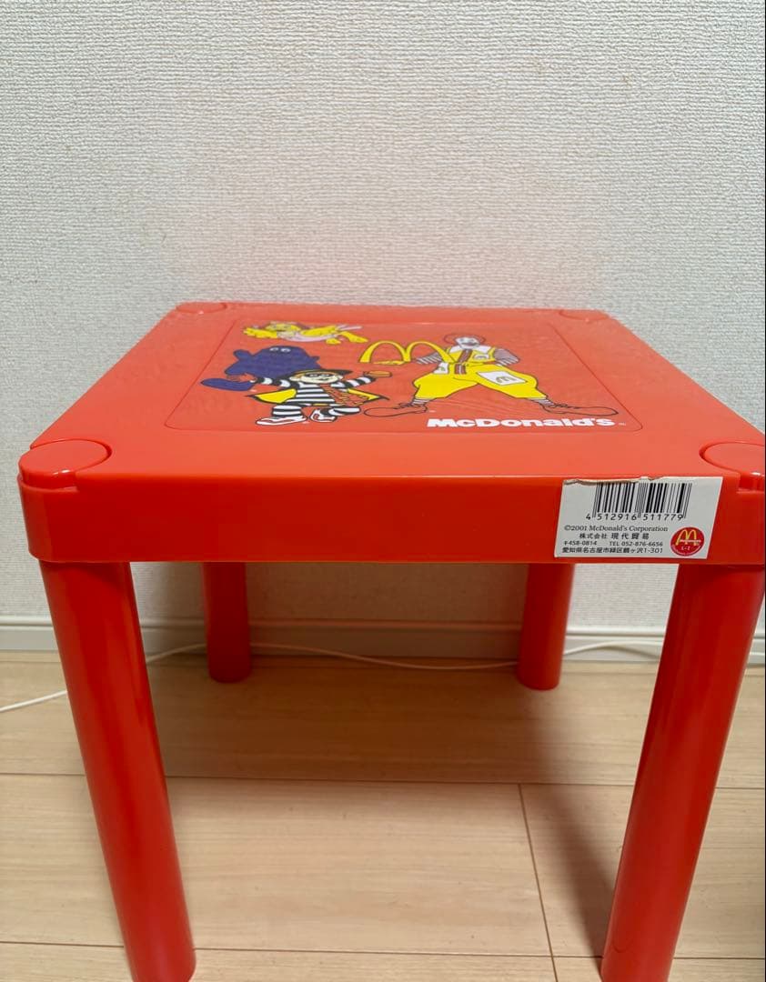 McDonald's キャラクターテーブル 2001年製　プラスチック　レトロ