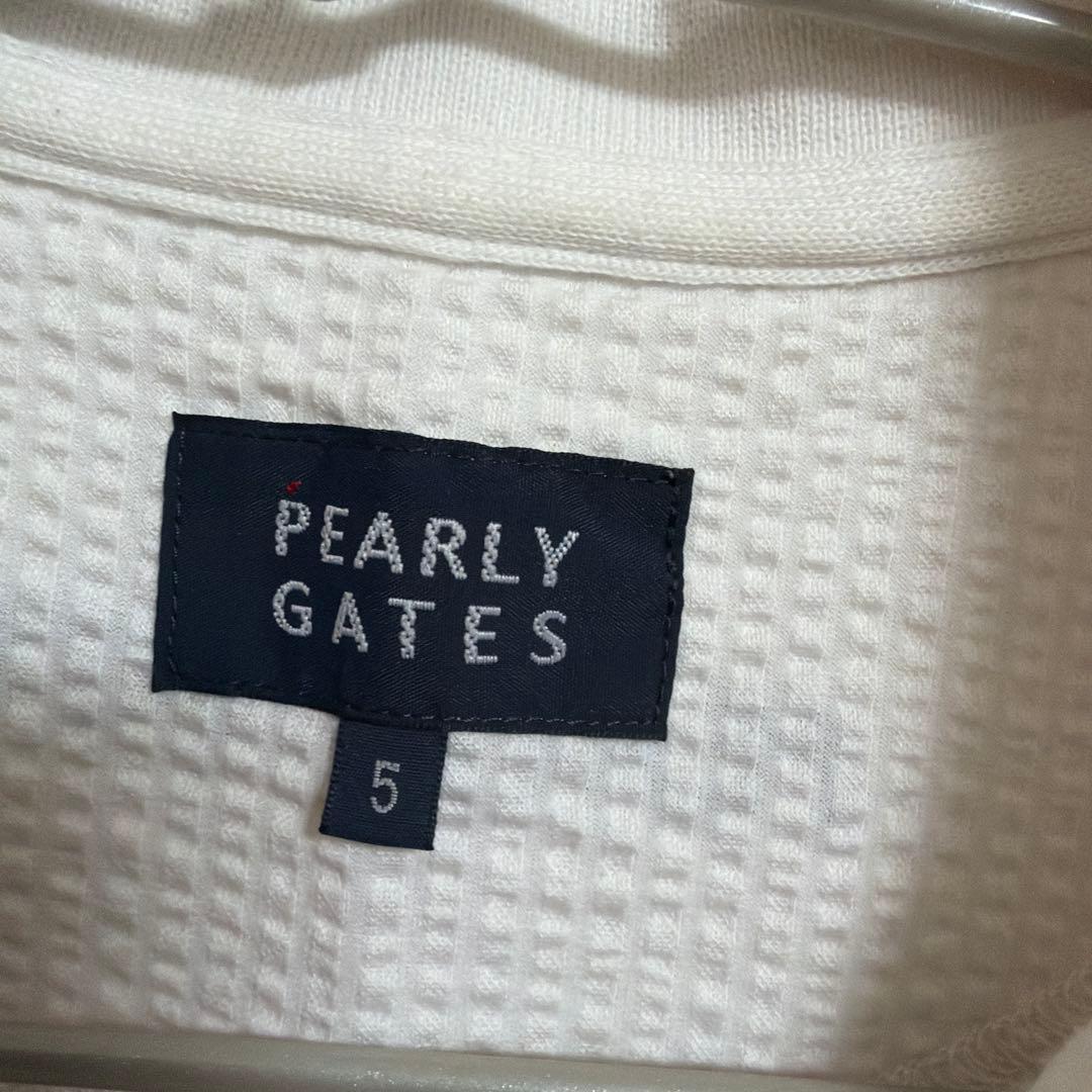 PEARLY GATES ホワイト ポロシャツ サイズ5