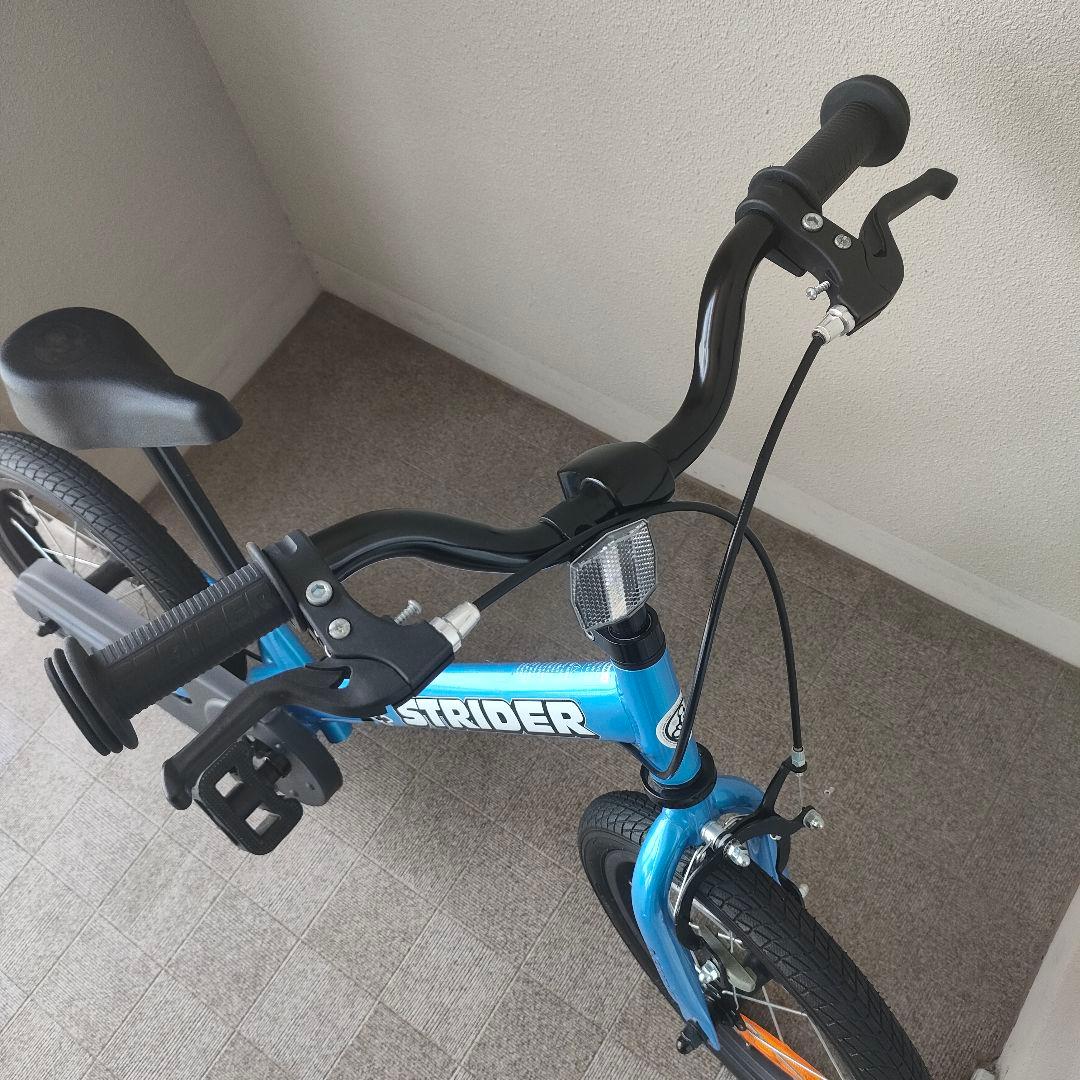 STRIDER 14インチ キッズ自転車 青 スタンド付　付属品付き