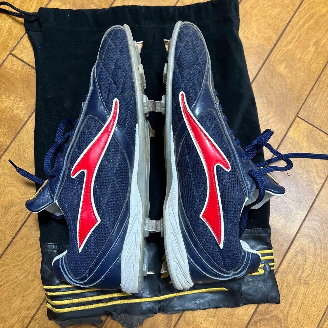 元中日ドラゴンズ森野選手使用 ZETT プロステイタス スパイク ネイビー
