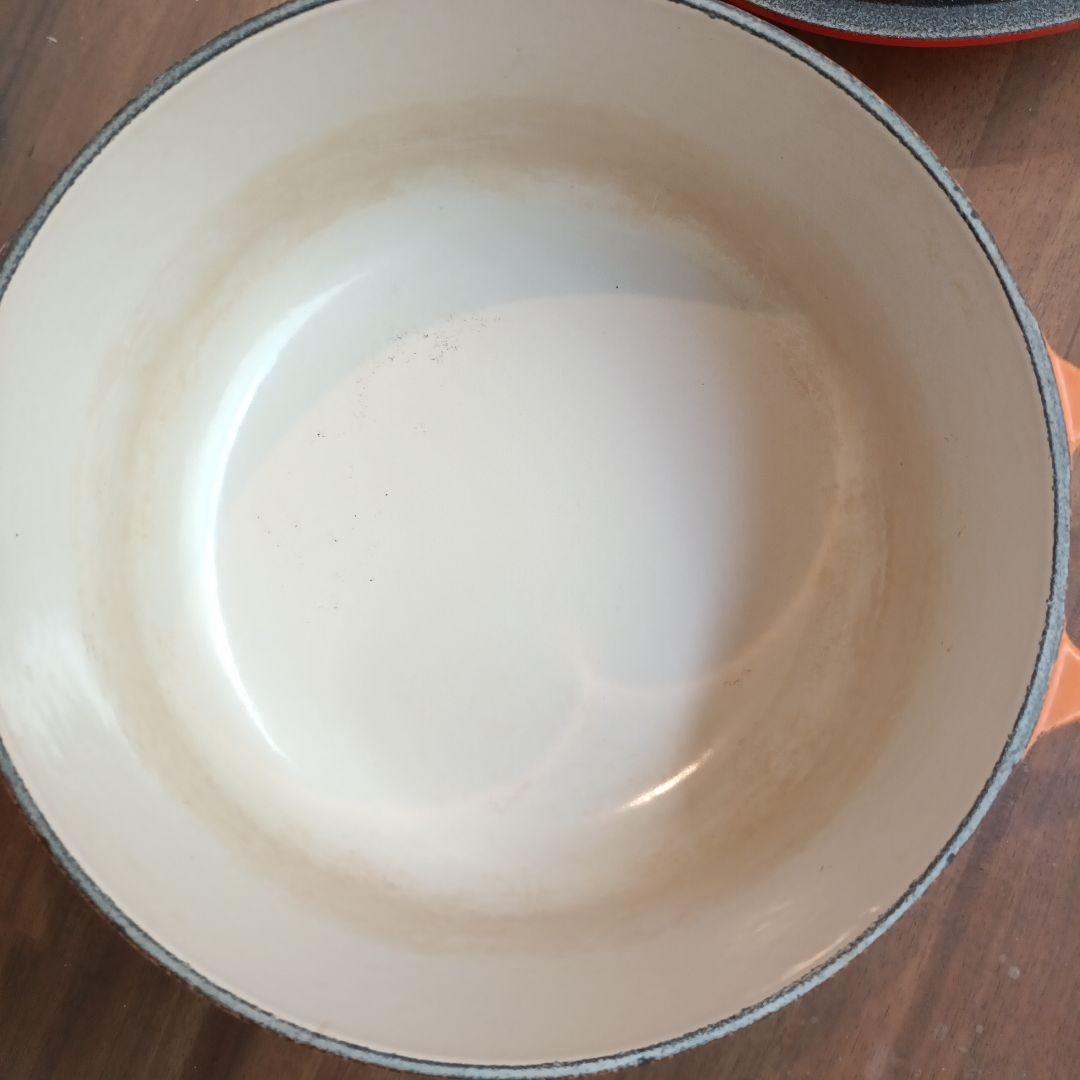 Le Creuset オレンジ 両手鍋 約20cm