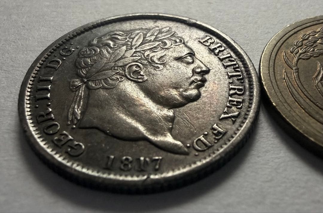 ア*ん様 1817年英国ジョージ3世 シリング銀貨
