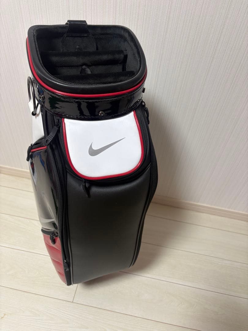 【未使用品】NIKEナイキ　ゴルフ　キャディバック　ホワイト/ブラック/レッド