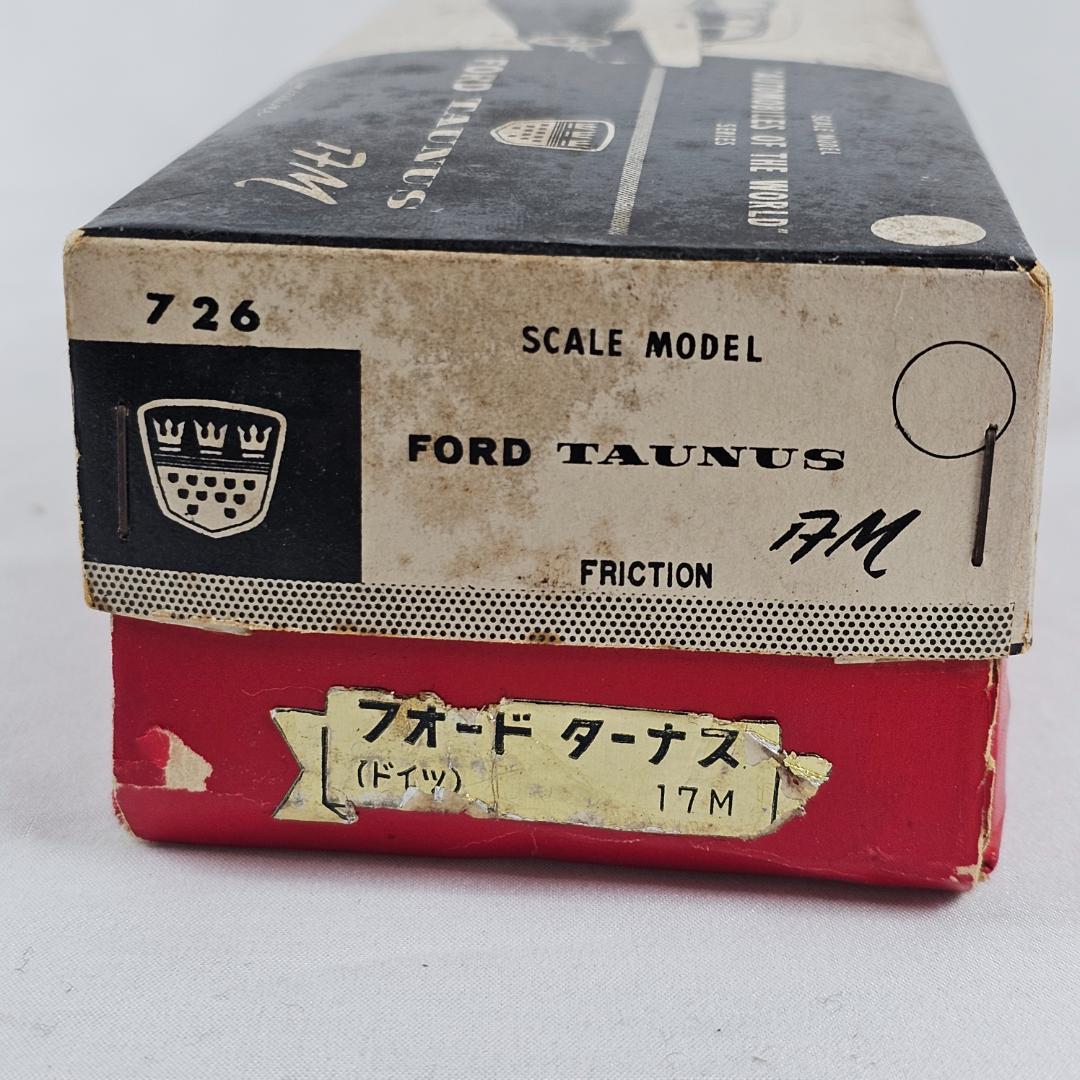 【極希少】萬代屋 BC赤函 フォード ターナス 17M 1950s ブリキ 箱