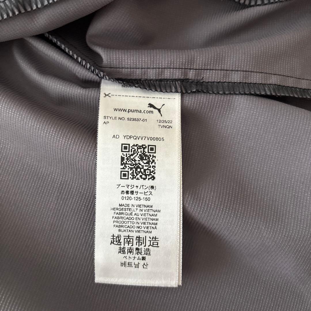 PUMA トレーニングジャケット グレー/ブラック　サイズL