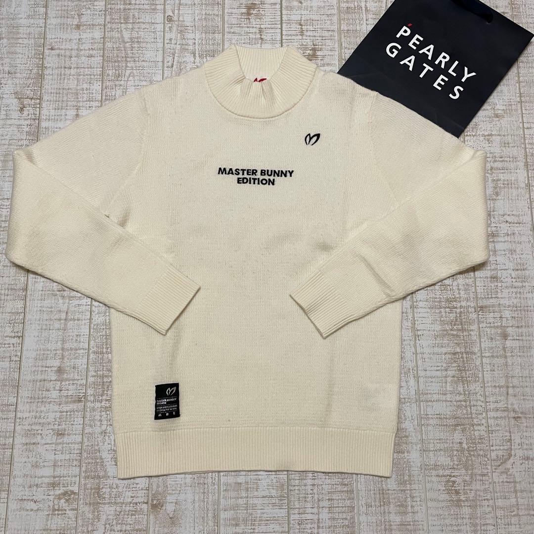 新品 マスターバニー ニット カシミヤ モックネック ホワイト Mサイズ（4）